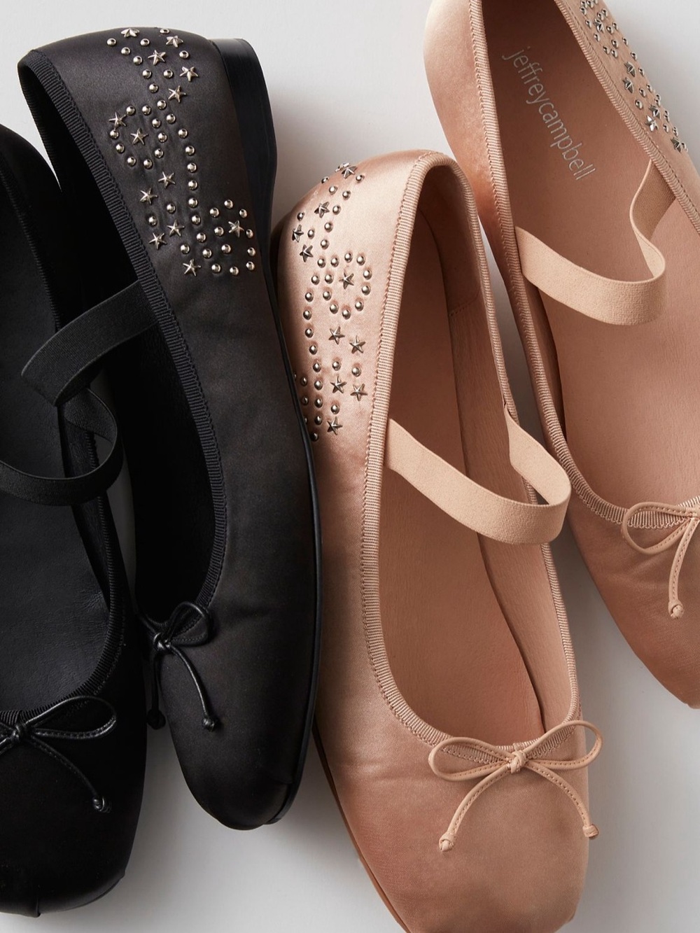 Free people x Jeffrey Campbell x understated leather stars align ballet flats